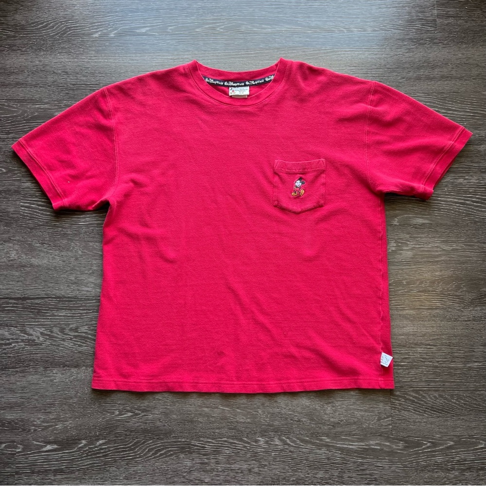T-Shirt Walt Disney World Mickey Mouse Pocket Oversized 90`